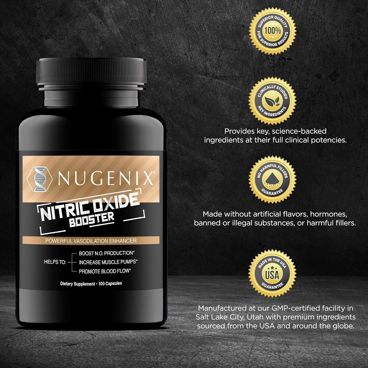 Nugenix Nitric Oxide Booster Supplement | Blood Flow Support

