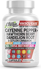 Vascu Ease Capsules by Clean Nutra | All-in-One Wellness

