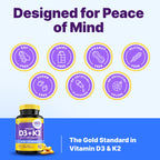 InnovixLabs Vitamin D3 K2 MK4 MK7 for Bone Health

