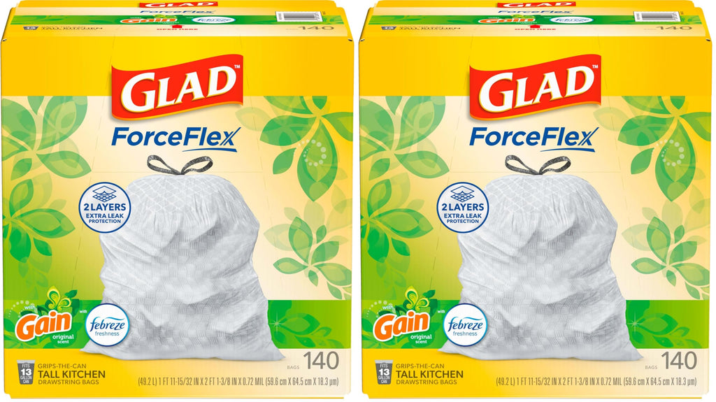 Glad ForceFlex Tall Kitchen Trash Bags with Febreze Gain Original