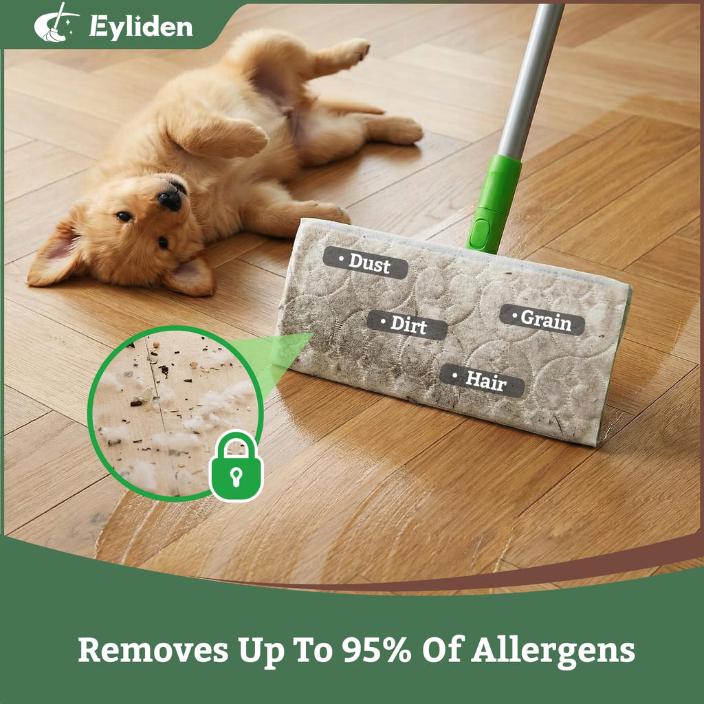 Eyliden Sweeper Mop Starter Kit with Disposable Cloths

