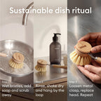 Vove Bamboo Dish Brush with Sisal Bristles

