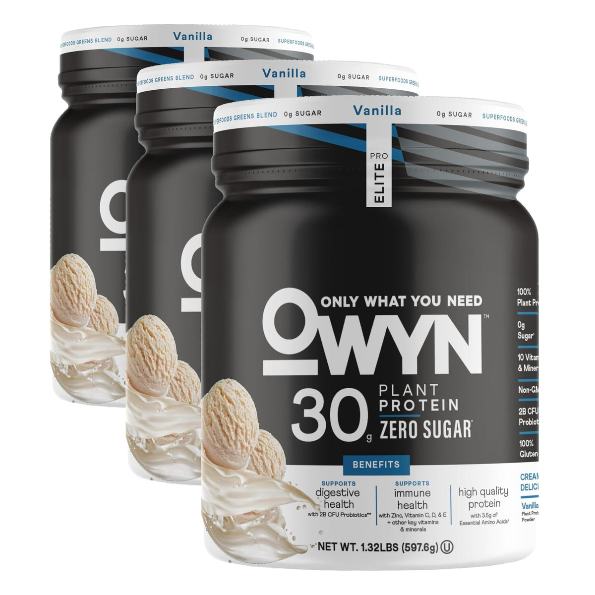 OWYN Pro Elite Plant-Based Protein Powder - Dairy Free and Gluten Free