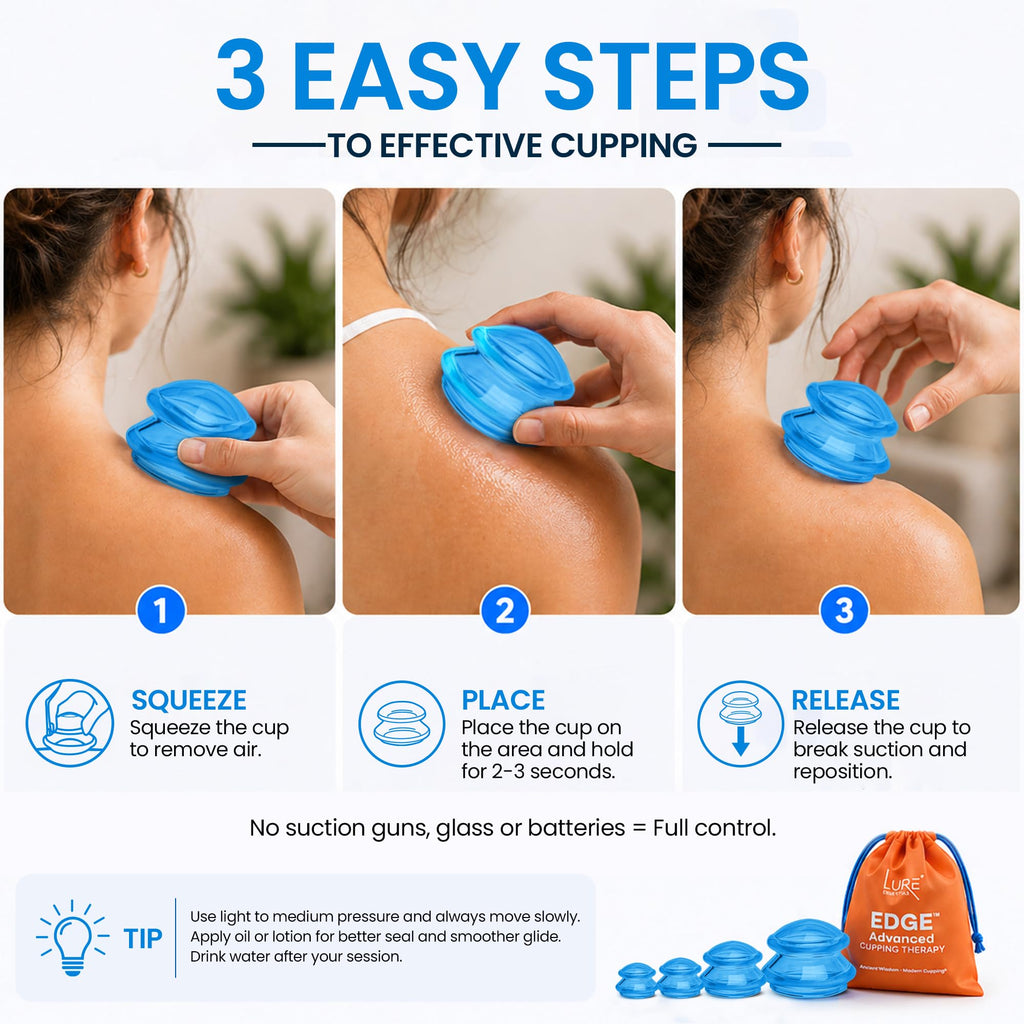 Silicone Cupping Therapy Set by Lure Essentials

