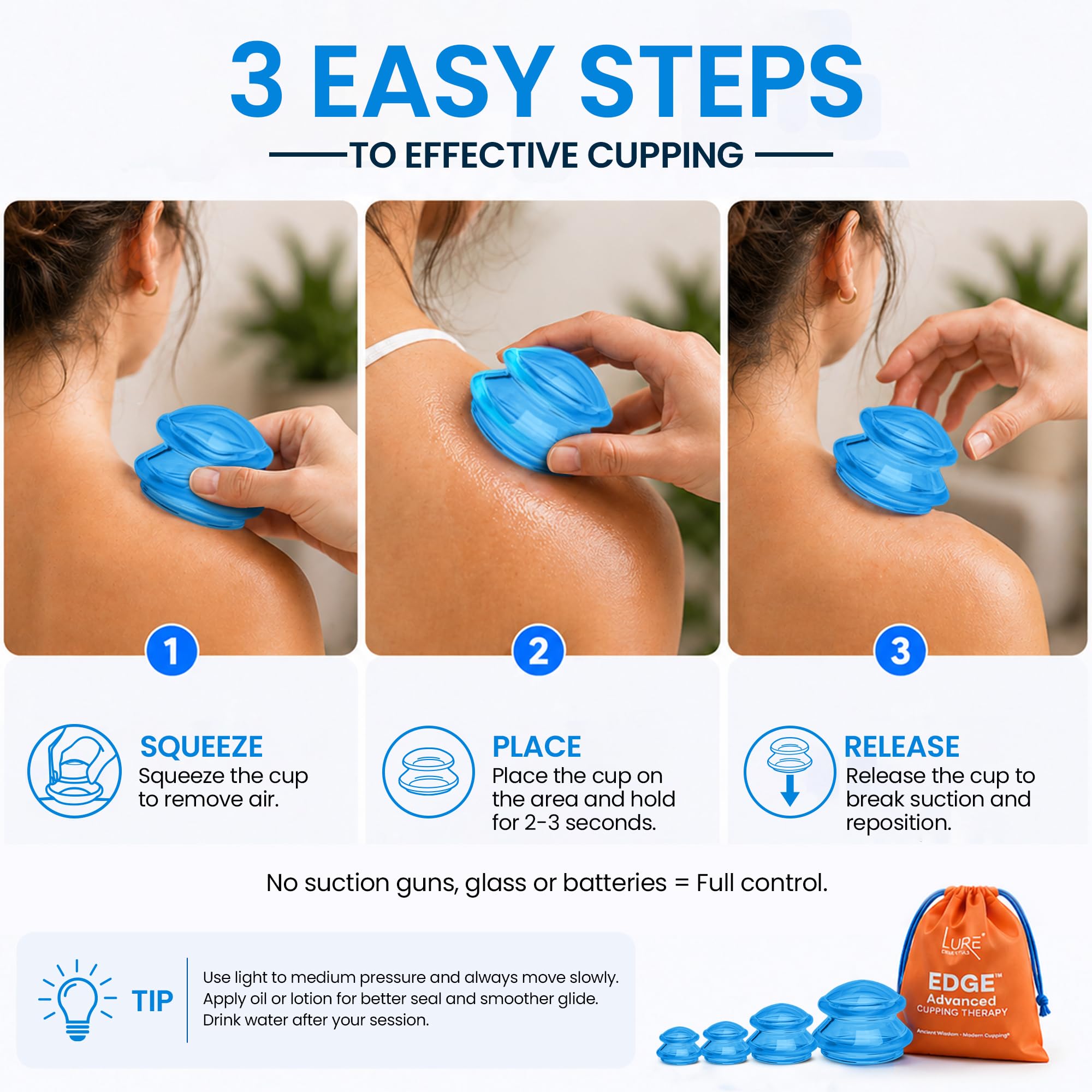 Silicone Cupping Therapy Set by Lure Essentials

