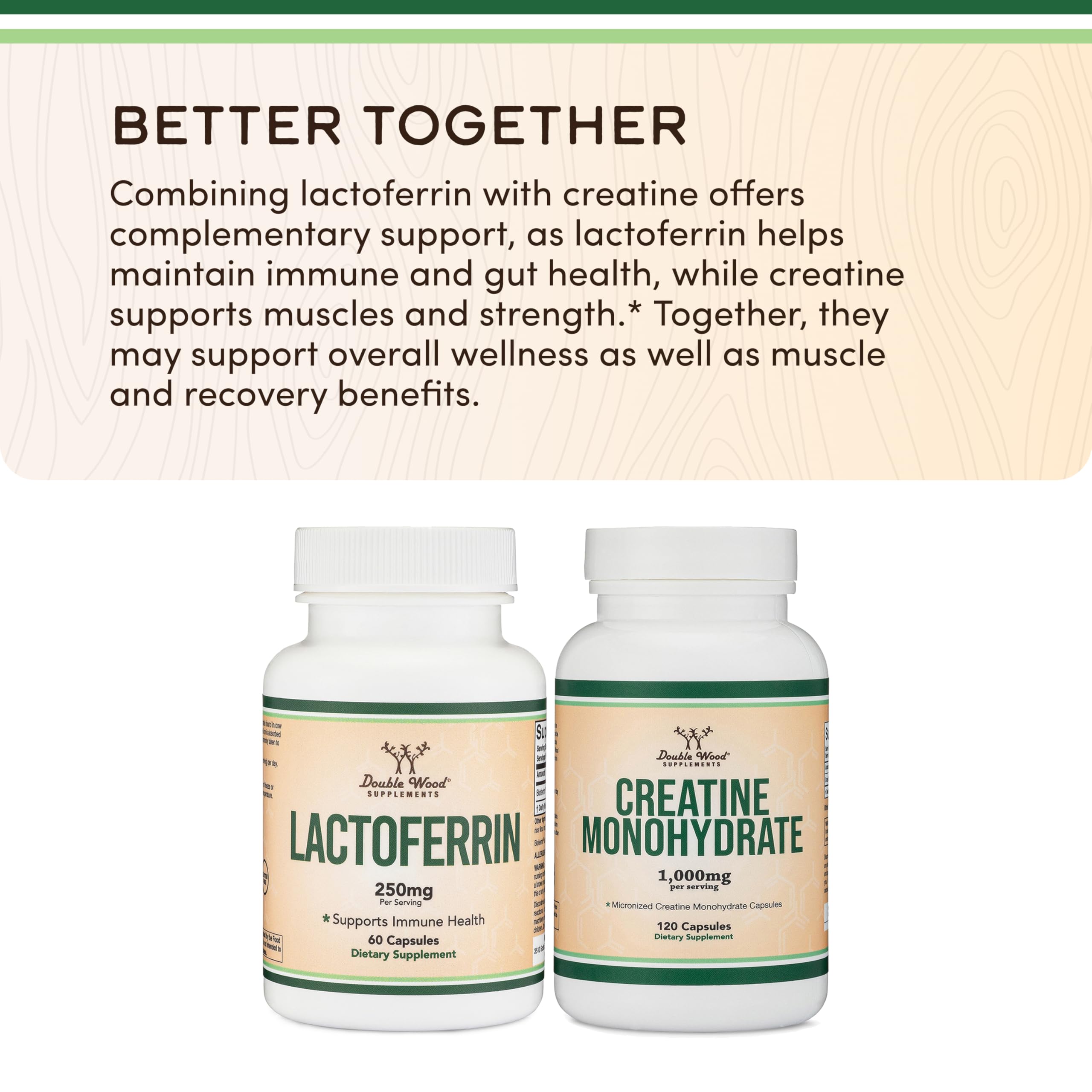 Bioferrin Lactoferrin Supplement 250 mg | Double Wood

