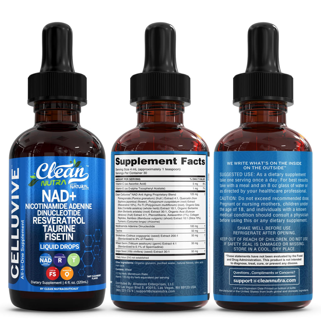 CelluVive Liposomal NAD Resveratrol Drops

