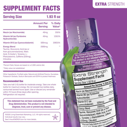 5-hour ENERGY Grape Flavor Energy Shot - Sugar Free

