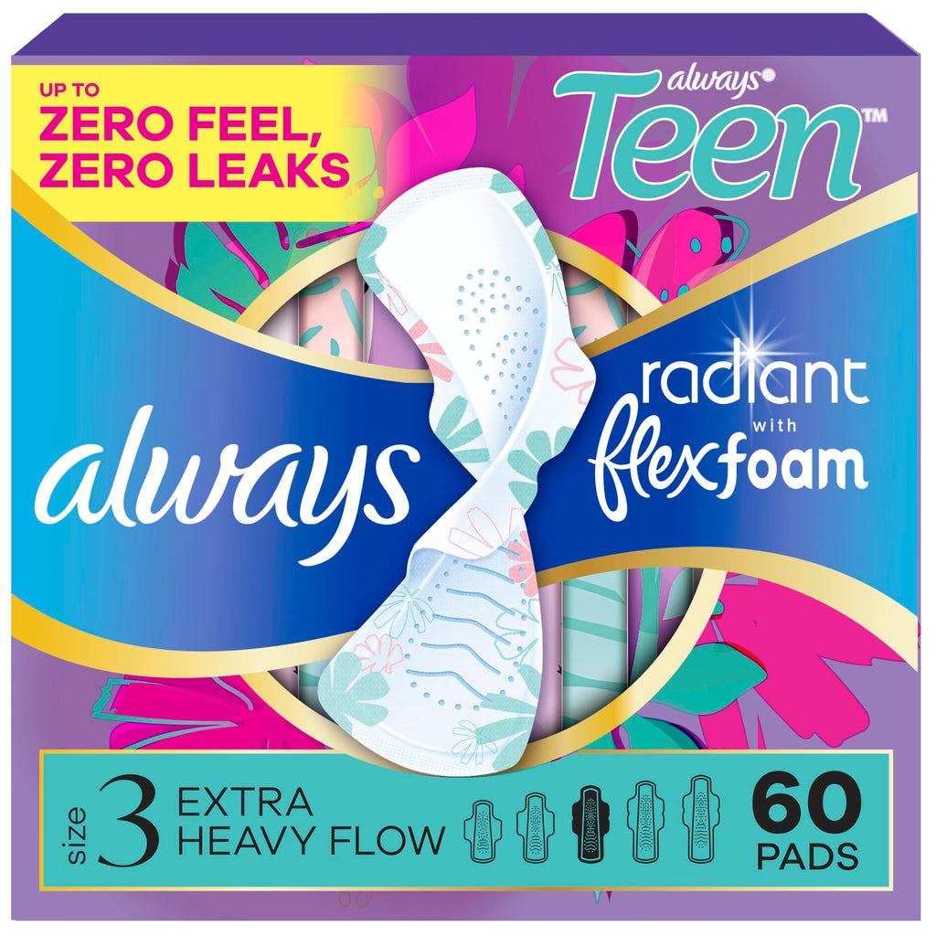 Always Radiant Teen Pads with FlexFoam

