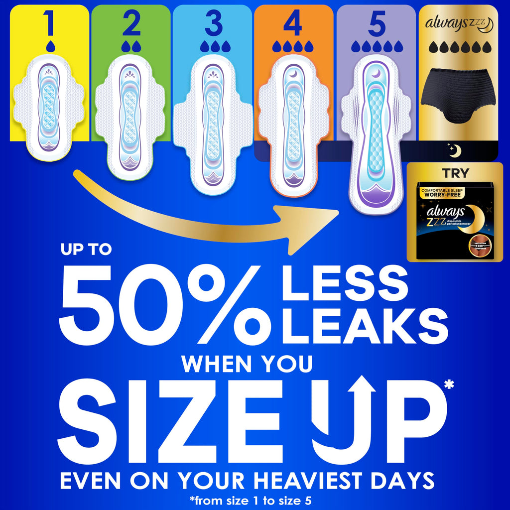 Always Ultra Thin Pads with Wings Leak-Free Protection

