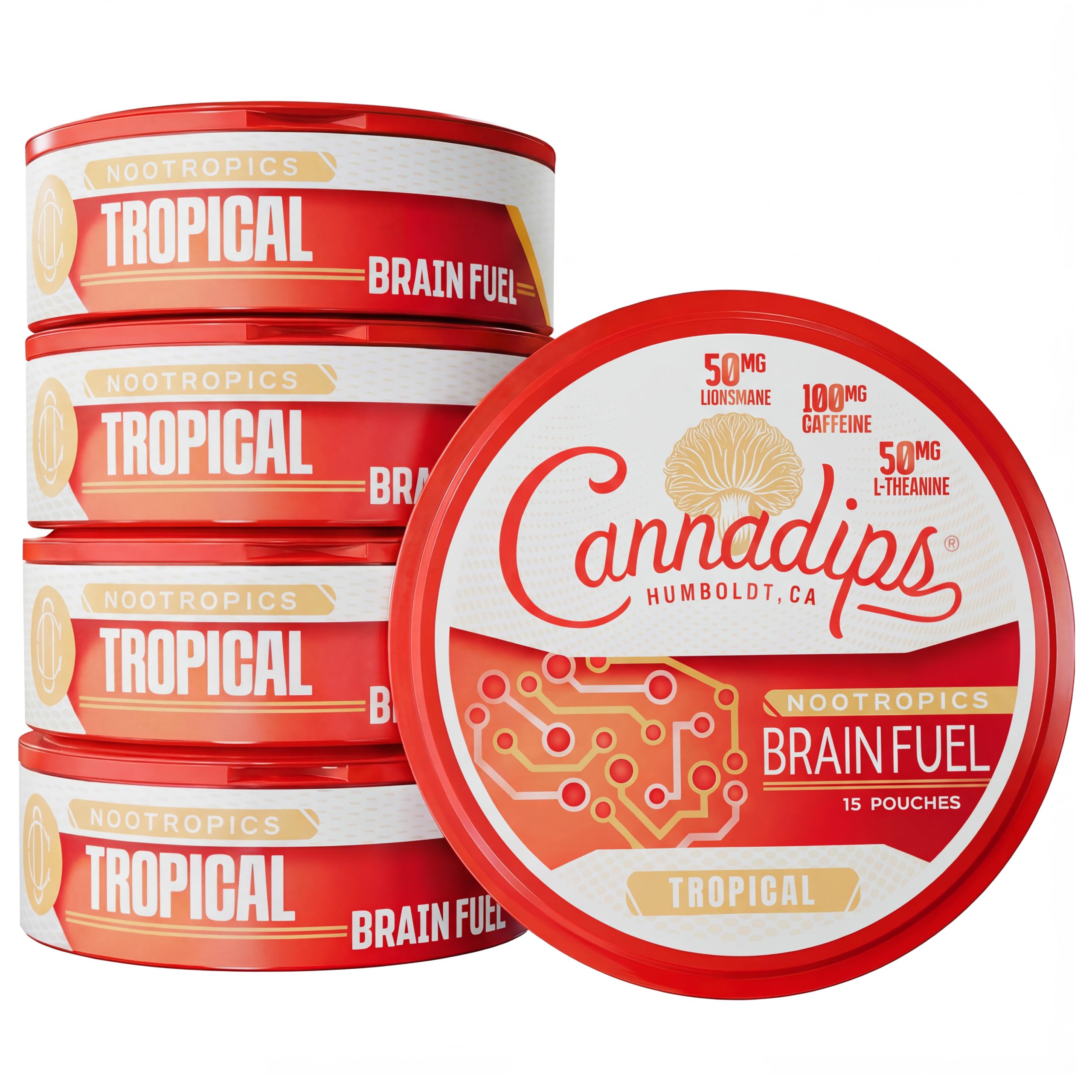 Cannadips Brain Fuel Nootropic Caffeine Pouches