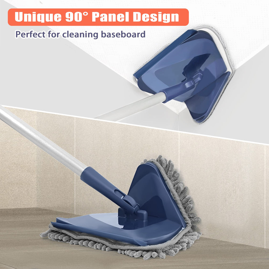 JEHONN Wall Mop 82-Inch Reach | 3-in-1 Duster with Pads

