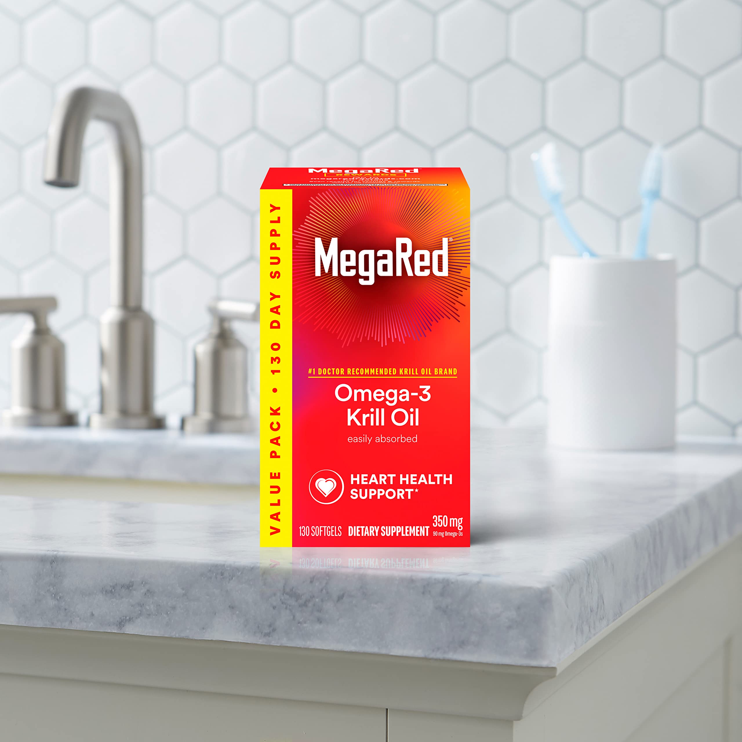 MegaRed Omega-3 Krill Oil Softgels with Astaxanthin

