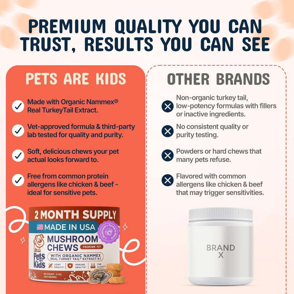 Turkey Tail Mushroom Dog Supplement by Pets are Kids

