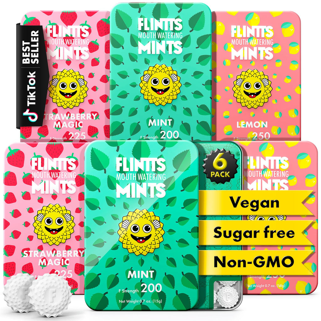 Flintts Mints Sugar Free Vegan Mints for Dry Mouth Relief


