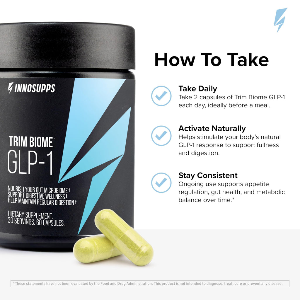 InnoSupps Trim Biome GLP-1 Probiotic Synbiotic Gut Health

