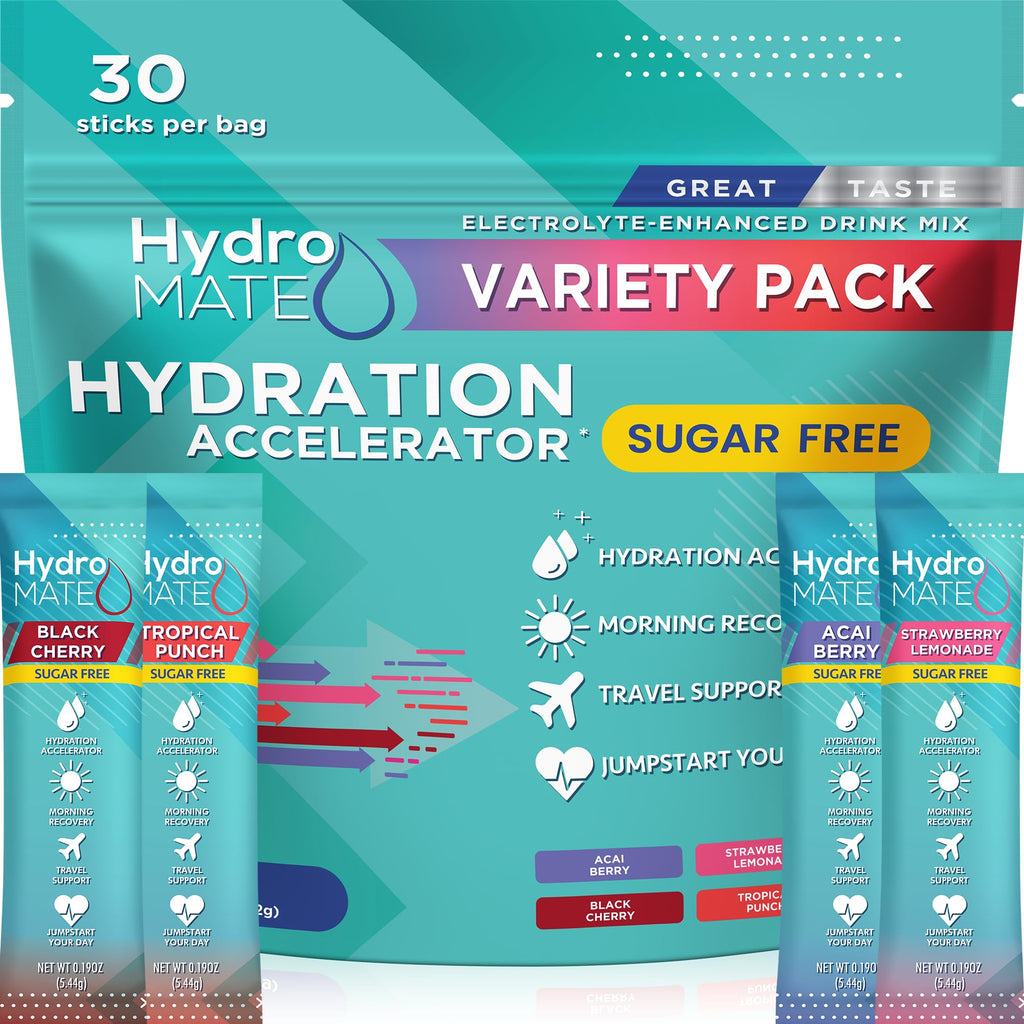 HydroMATE Electrolyte Powder Sugar-Free Hydration

