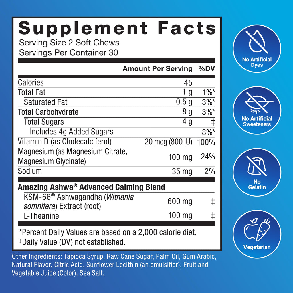 Force Factor Ashwa Complete Calm Support Soft Chews


