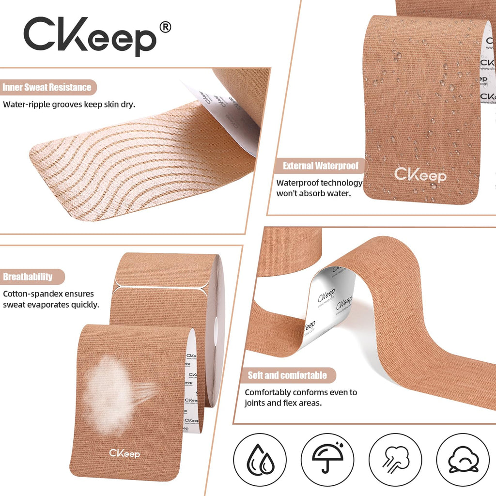 CKee p Kinesiology Tape - Latex Free Cotton Strips

