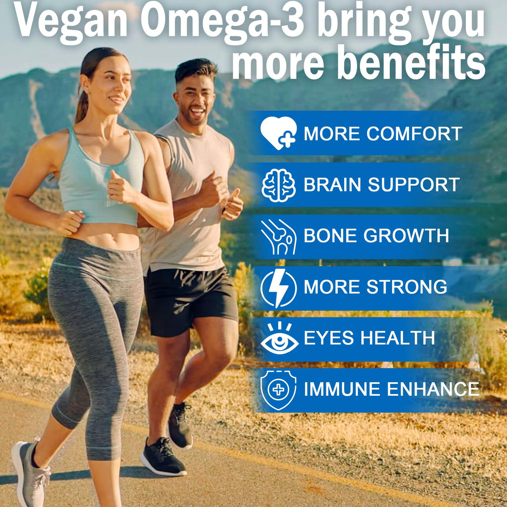 Vegan Omega-3 Gummies with Algae EPA DHA & Vitamin D3 K2


