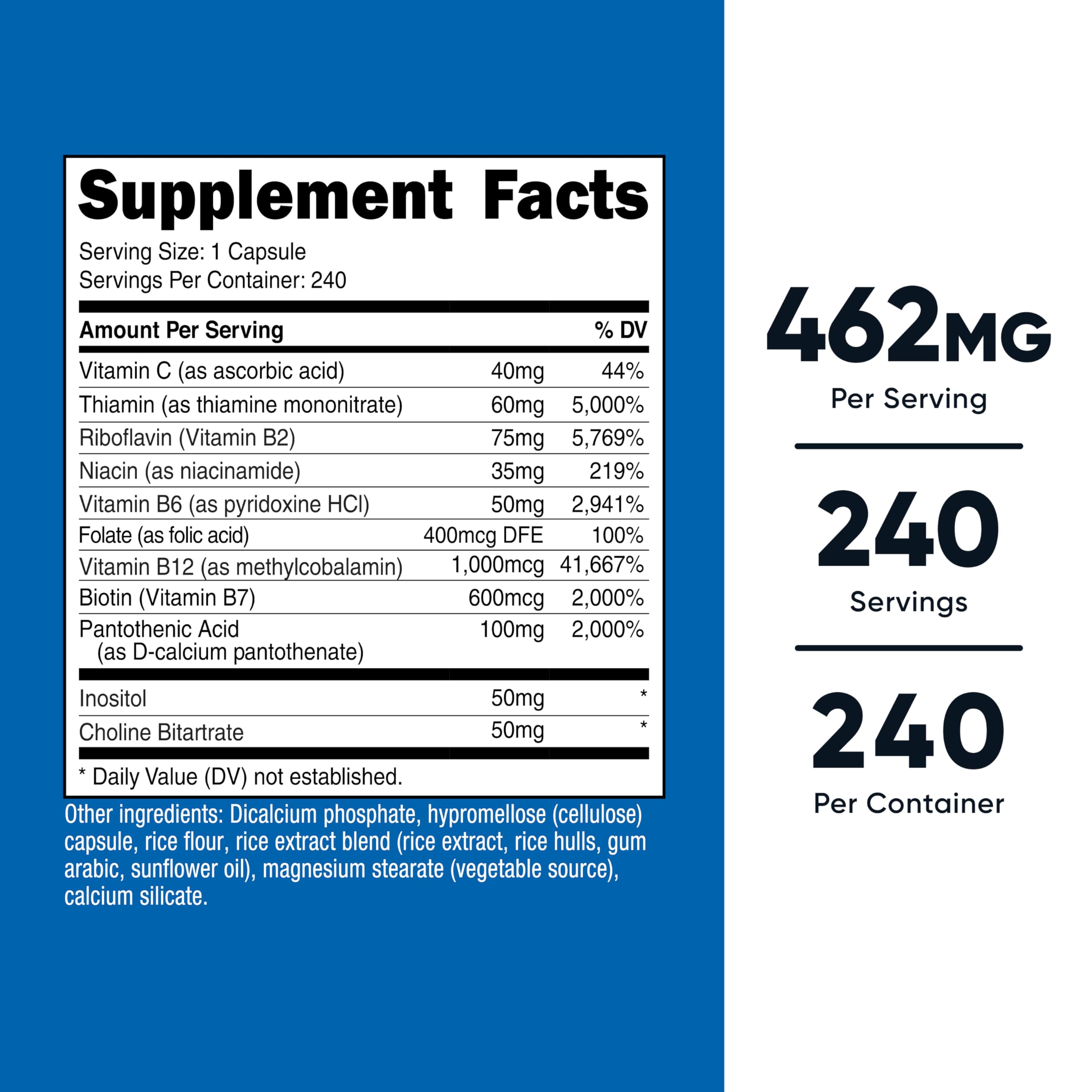 Nutricost Vitamin B Complex with Vitamin C | Energy Support

