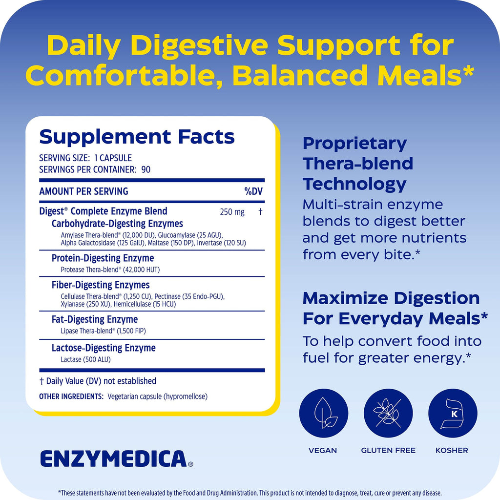 Enzymedica Digest Complete Digestive Enzyme Supplement

