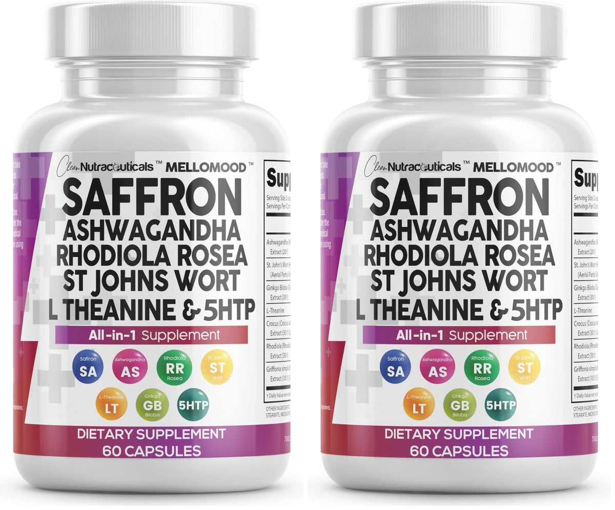 Clean Nutraceuticals Mellomood Saffron Mood Support Capsules