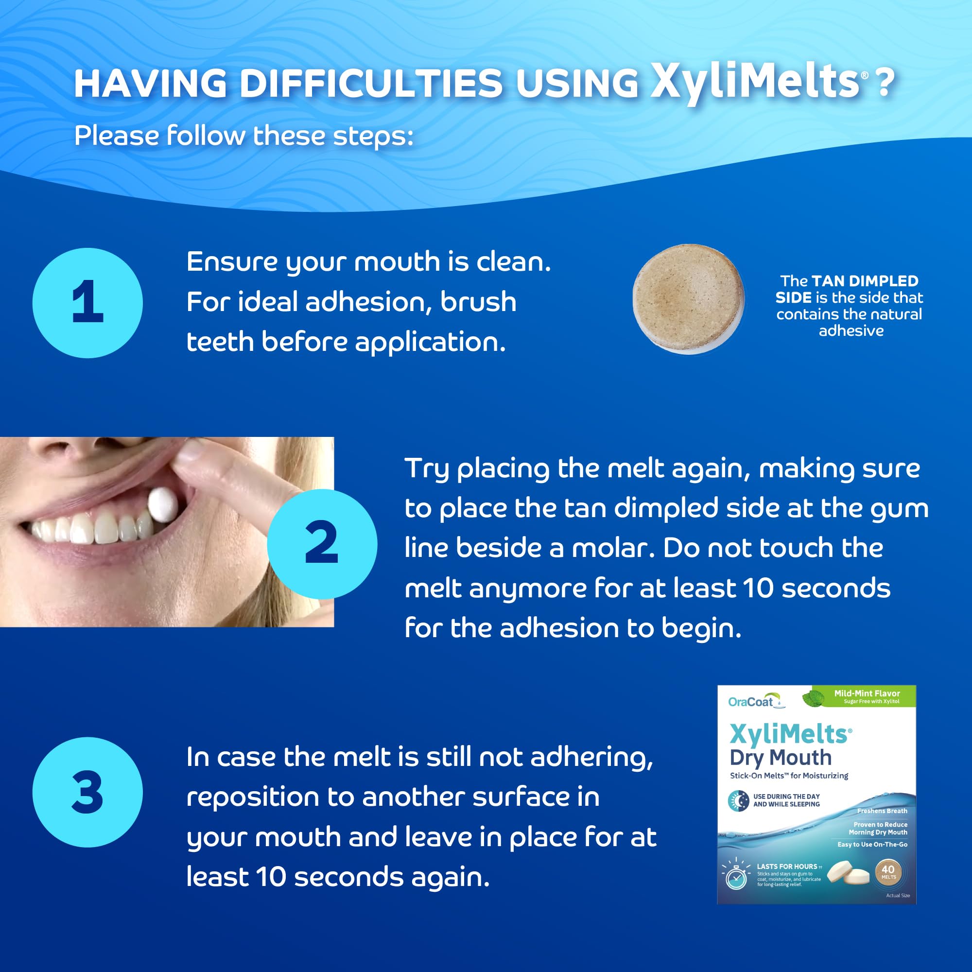 Oracoat XyliMelts Dry Mouth Discs with Xylitol

