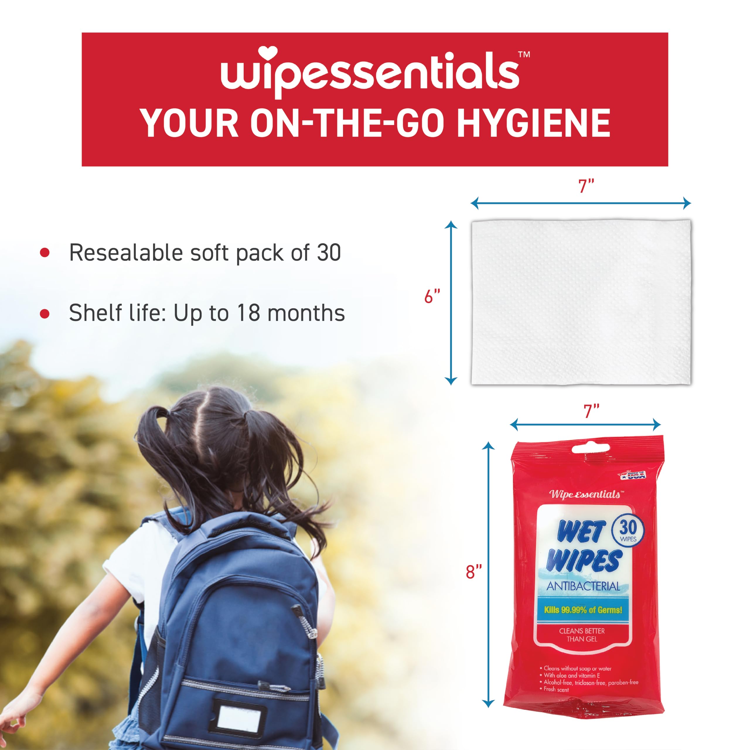 WipeEssentials Hand Sanitizing Wipes for Adults and Kids

