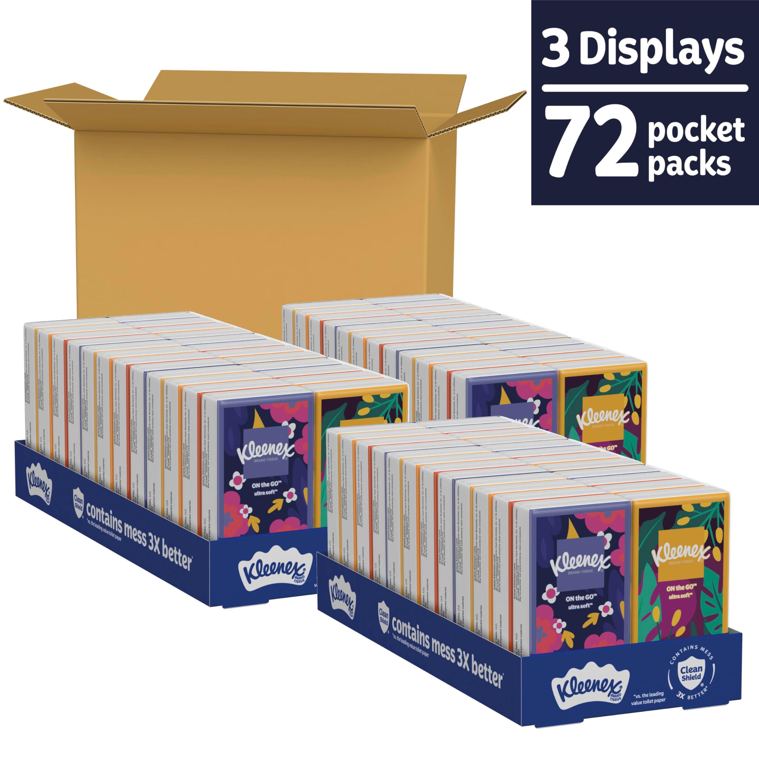Kleenex On-The-Go Facial Tissues 3-Ply Pocket-Size

