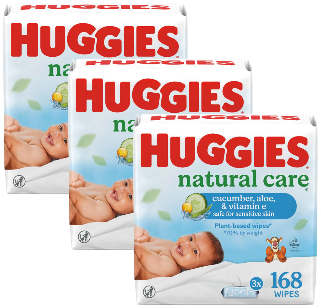 Huggies Natural Care Baby Wipes - Cucumber Aloe Vitamin E, Hypoallergenic