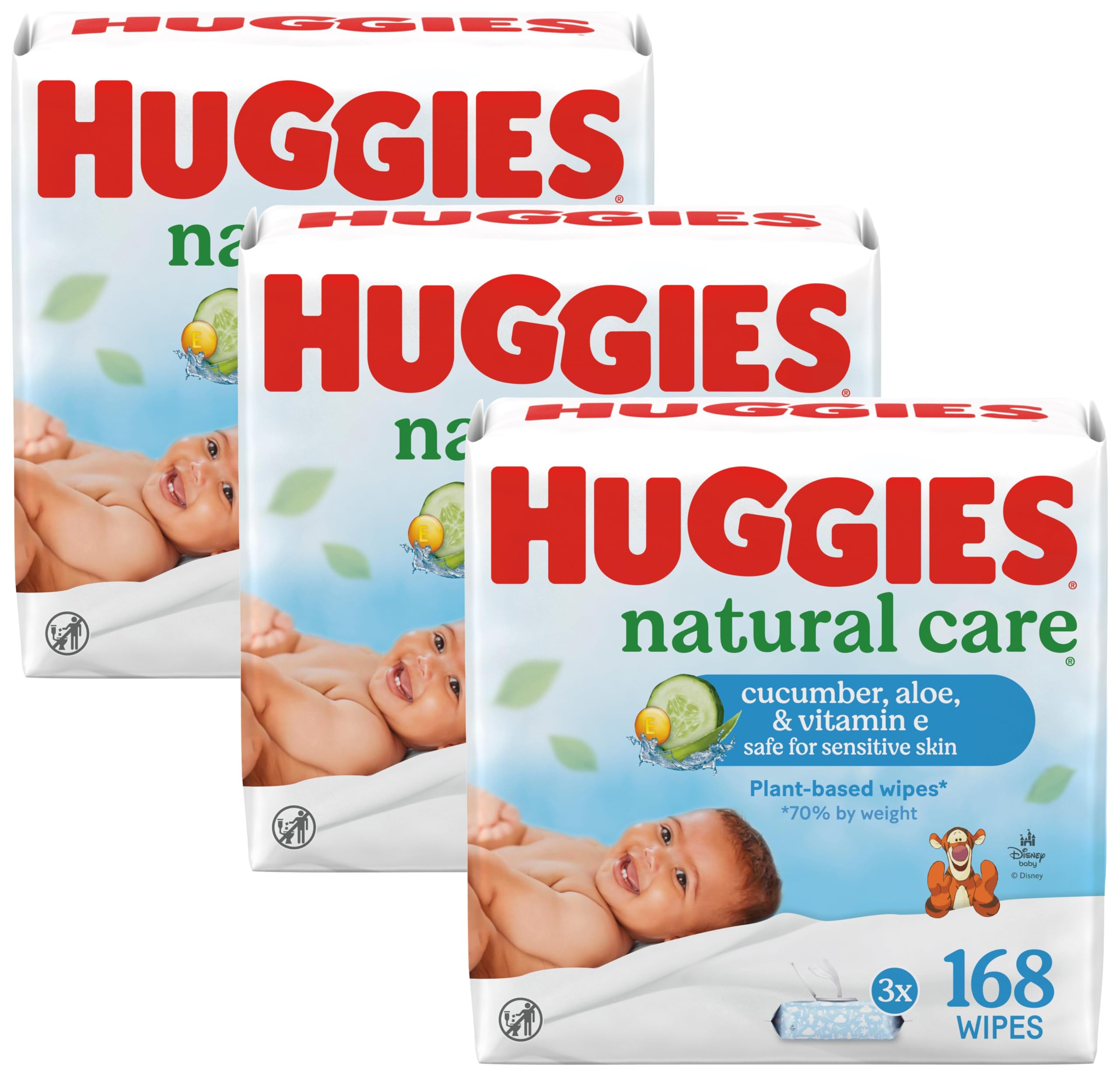 Huggies Natural Care Baby Wipes - Cucumber Aloe Vitamin E, Hypoallergenic