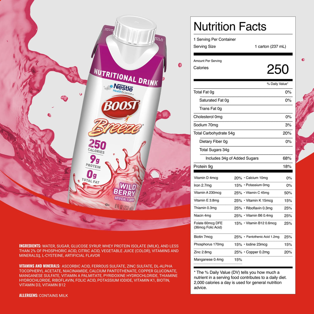 BOOST Breeze Clear Nutritional Drink - On-the-Go Nutrition

