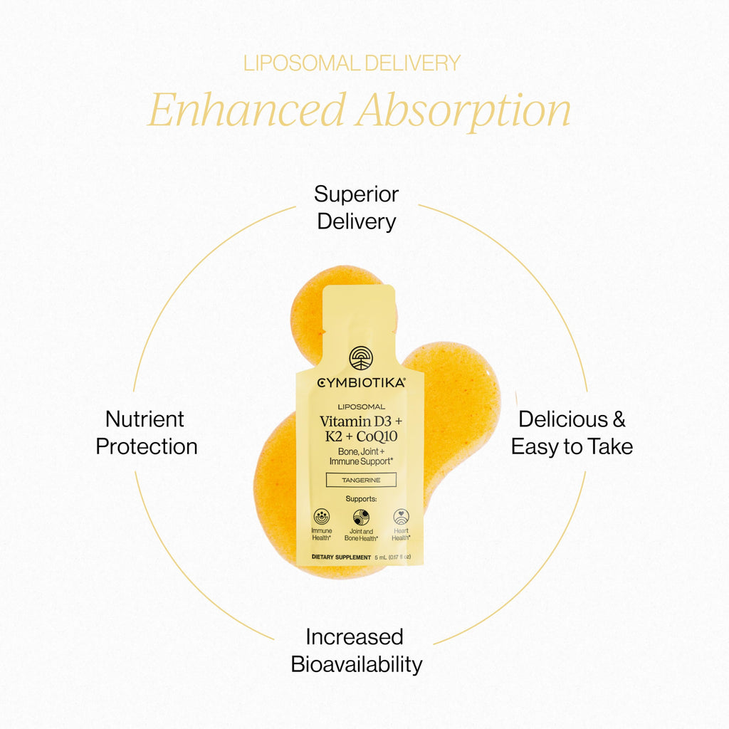 Cymbiotika Liposomal D3 + K2 + CoQ10 | Immune & Bone

