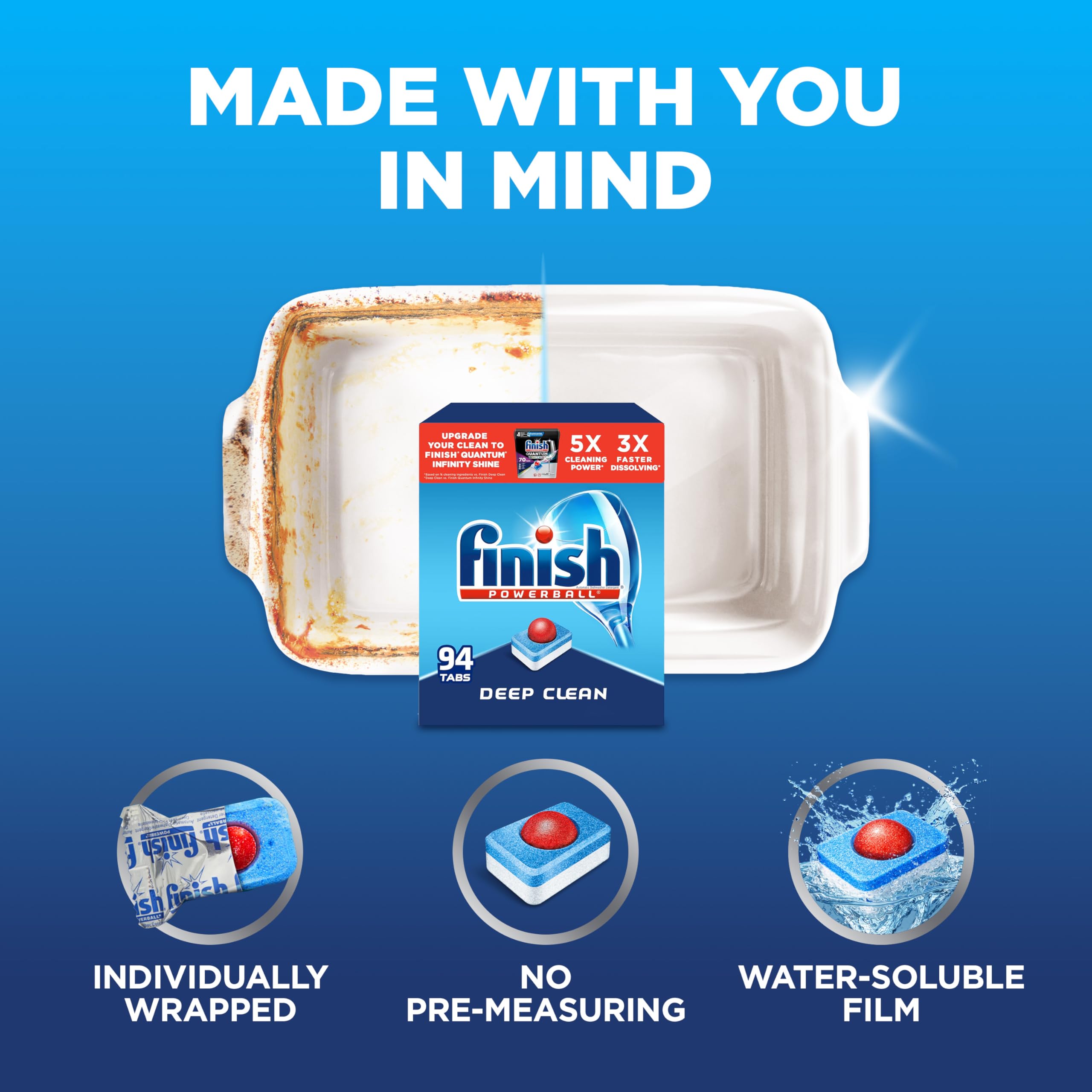 Finish Powerball Dishwasher Detergent Tabs | All-in-One

