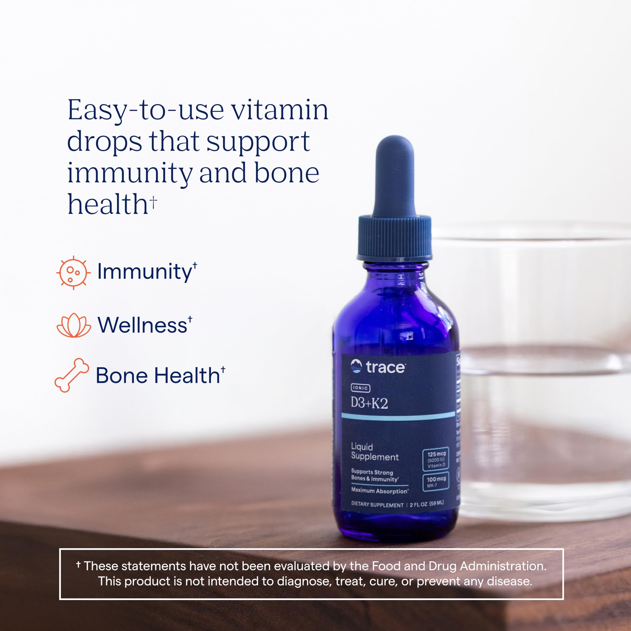 Trace Minerals Ionic Vitamin D and K Supplement


