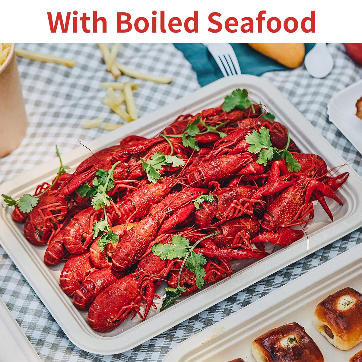Bloomoon Disposable Food Trays Plant-Based Serving Platters

