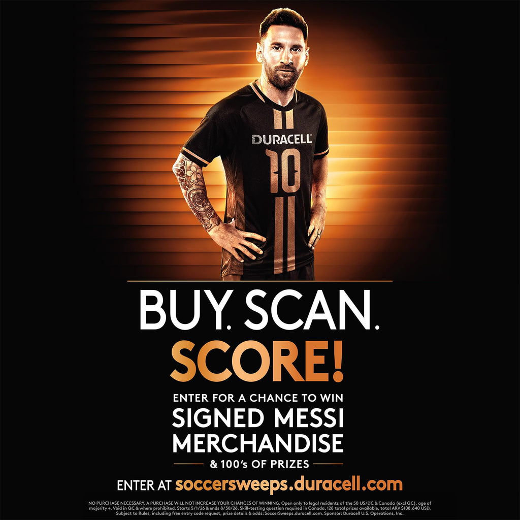 Duracell Coppertop Alkaline Batteries Messi Edition

