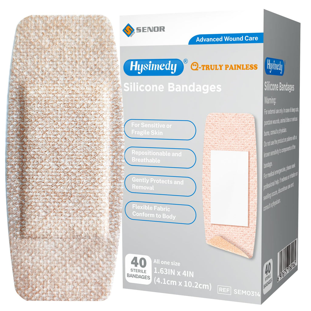 Hysimedy Silicone Bandages for Sensitive Skin Gentle Non-Stick Wound Cover
