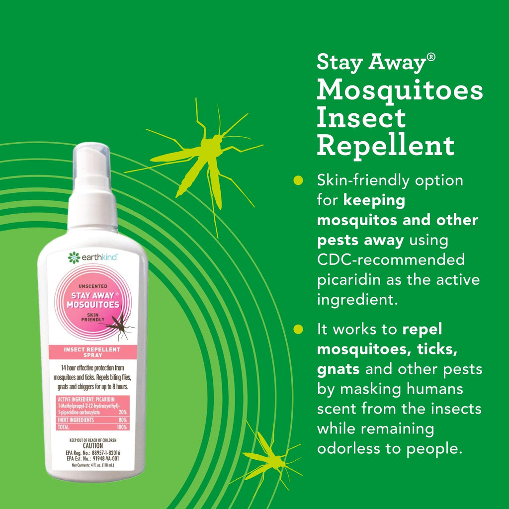 EarthKind Stay Away Mosquito Repellent - Unscented Picaridin

