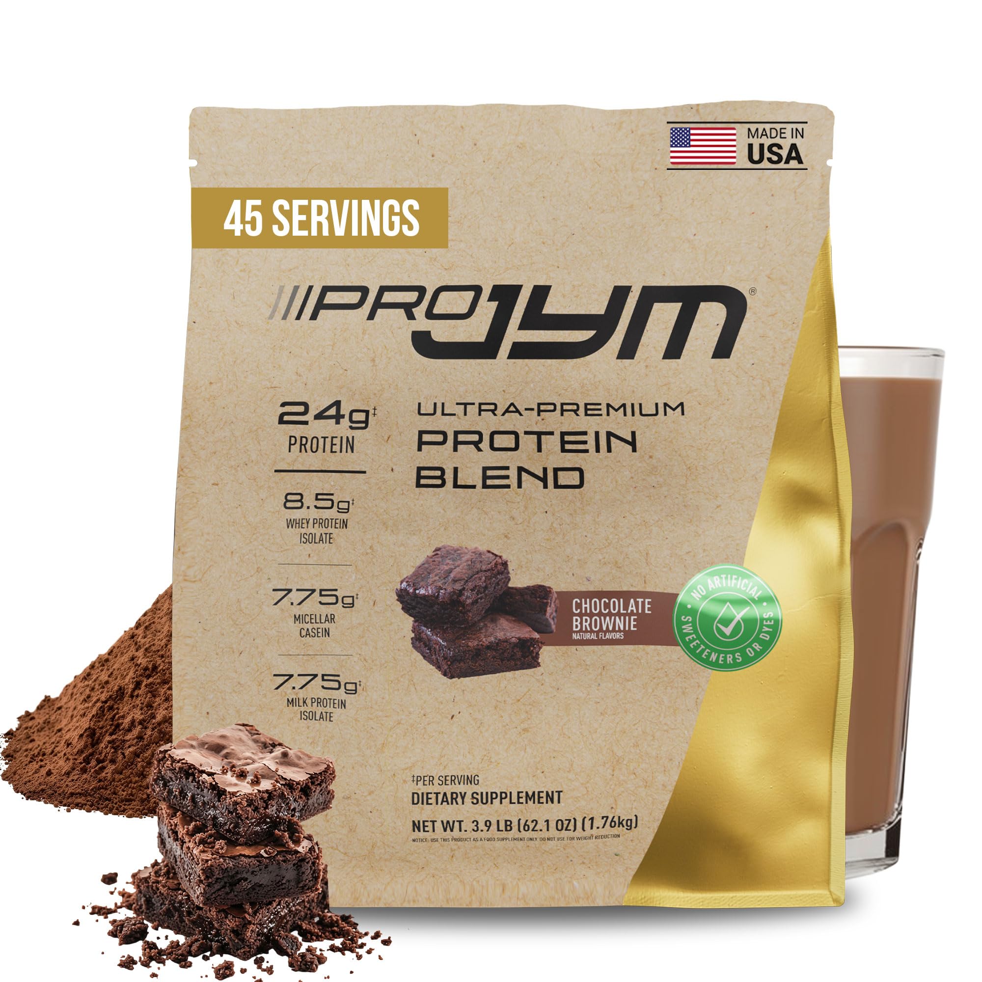 Pro JYM Protein Powder - Multi-Source Whey, Casein & Egg Protein Blend
