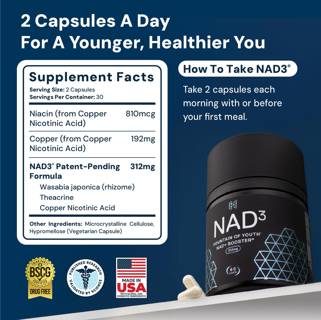 HPN NAD3 NAD+ Booster for Cellular Health

