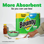 Bounty White Paper Towels | Highly Absorbent Diamond Texture

