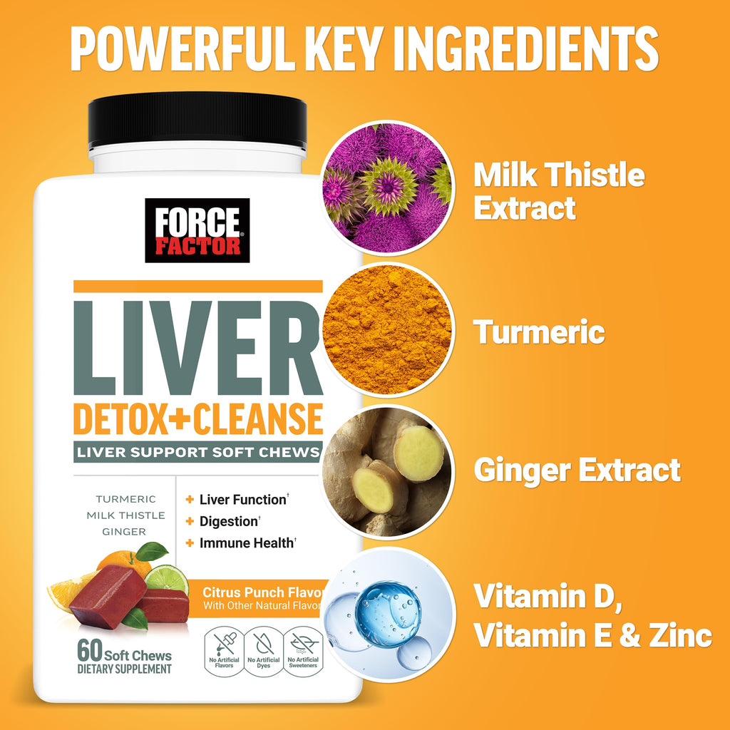 Force Factor Liver Detox + Cleanse Dietary Supplement

