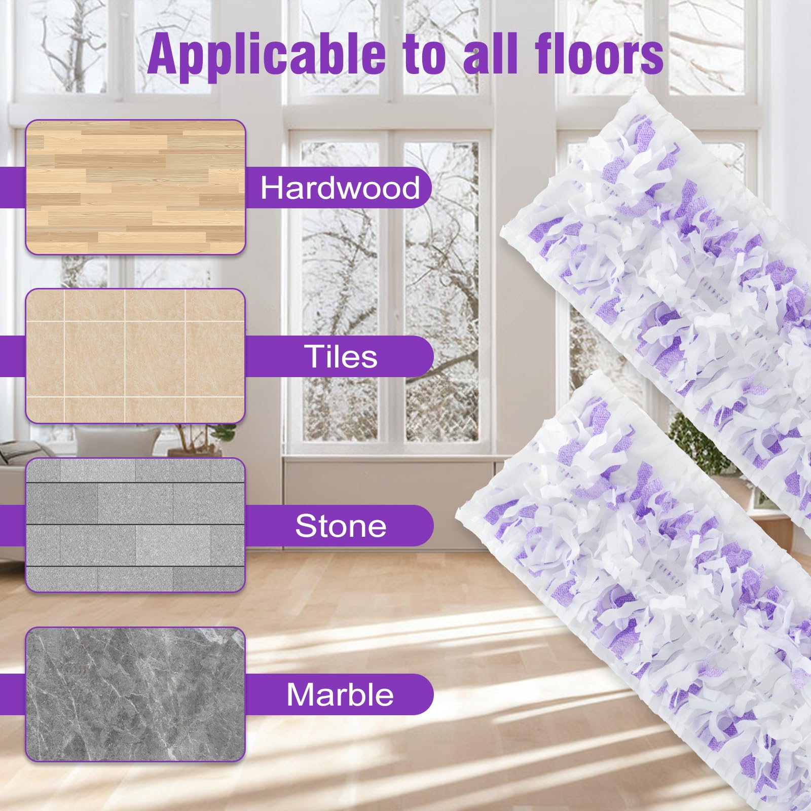 PowerMop Mop Pads for Wood and Multi-Surface Floors


