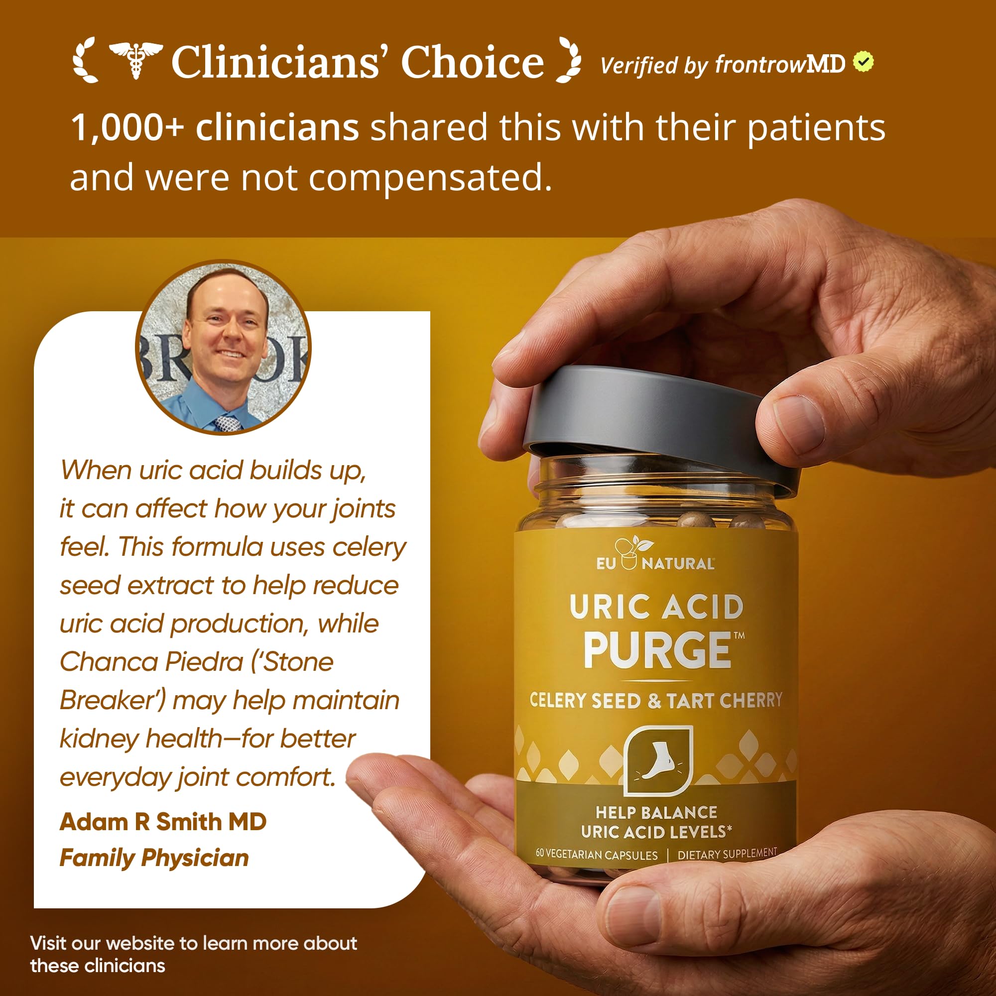 Purge Uric Acid Flush - Eu Natural Uric Acid Joint Support

