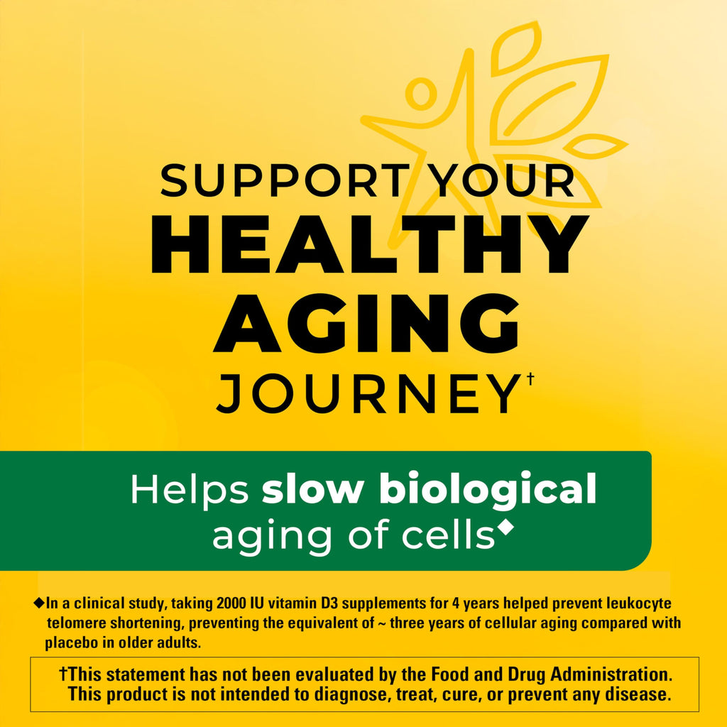 Nature Made Vitamin D3 2000 IU Tablets Immune & Bone Health

