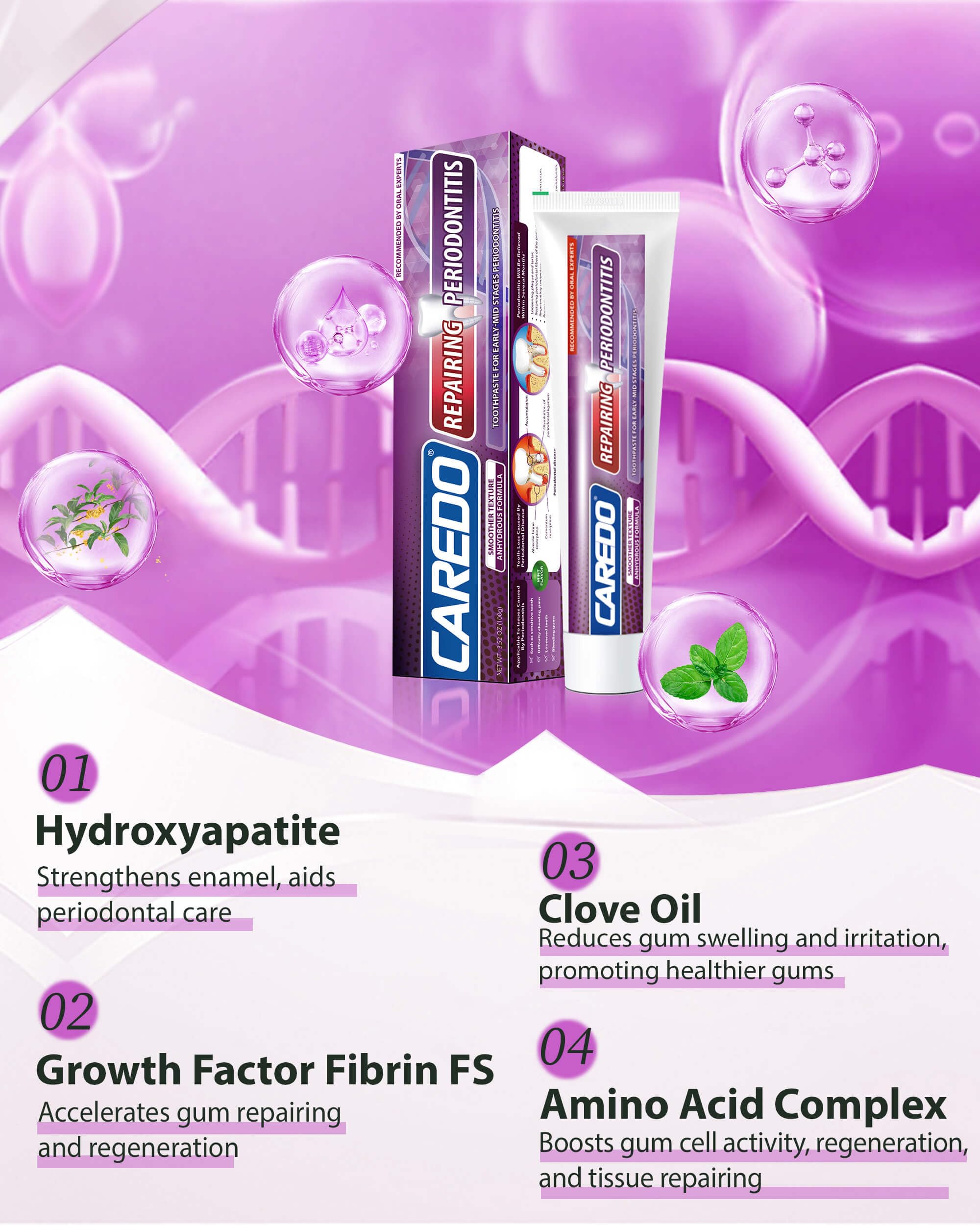 CAREDO Gum Disease Toothpaste for Periodontal Health

