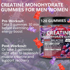 Creatine Monohydrate Gummies with Taurine & BCAA | Energy

