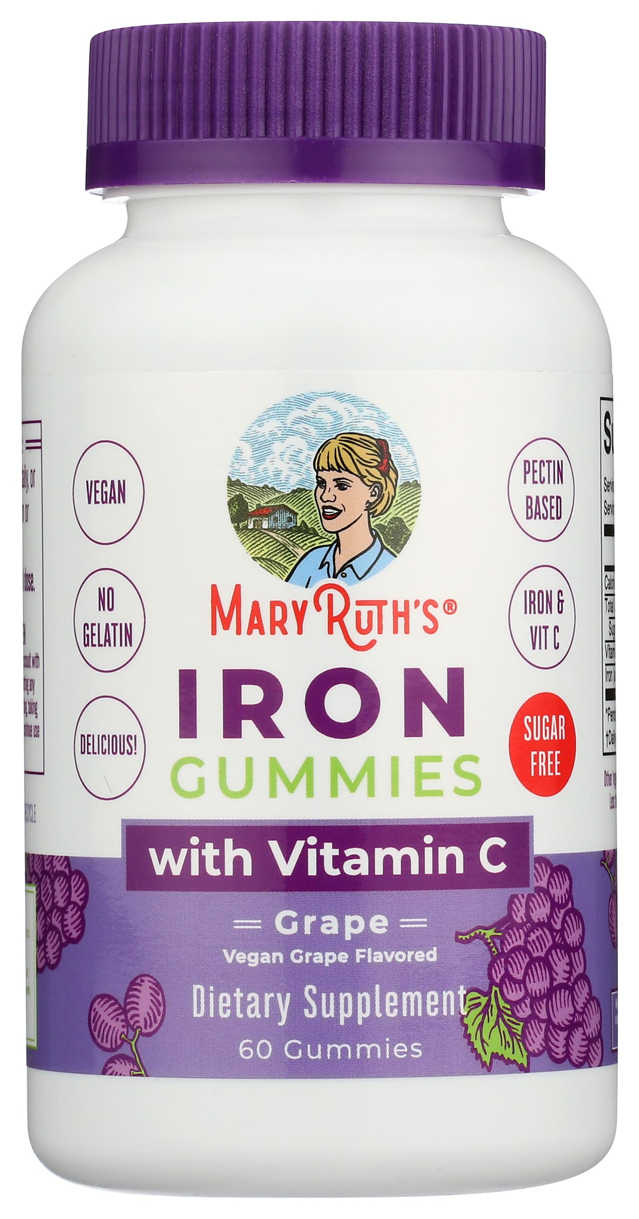 MaryRuth's Iron Gummies with Vitamin C | Vegan Iron Supplement


